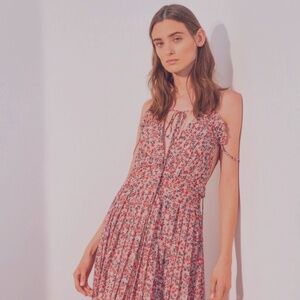 R. RODRIGUEZ Cayana Pleated Dress pink/Floral Size 10 NWT - Retail $595